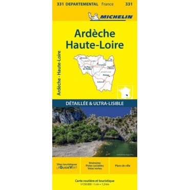 Michelin Local Maps of France 331: Ardeche Haute-Loire