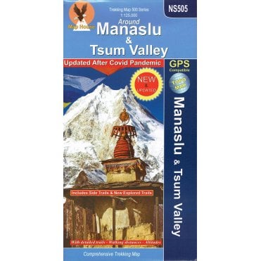 Around Manaslu & Tsum Valley (Includes Great Himalaya Trail) | Nepa Map NS505