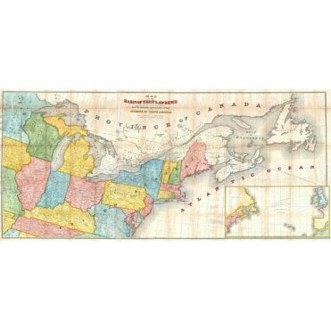 Andrews Map of the Great Lakes and St. Lawrence Basin (1853)