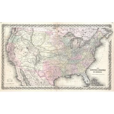 Colton Map of the United States (1855)