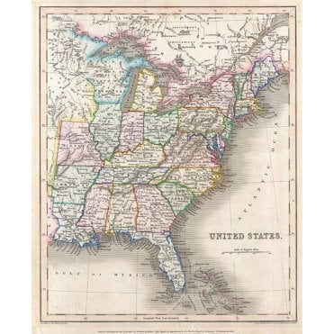 Gilbert Map of the United States (1843)