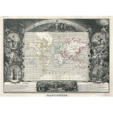 Levasseur Map of the World (1847)