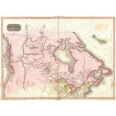 Pinkerton Map of British North America or Canada (1818)