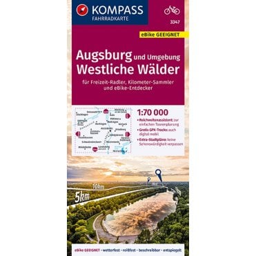 Augsburg and Environs - Western Forests | Kompass cycling ma