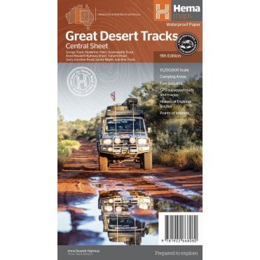 Australia Great Desert Tracks Central Map