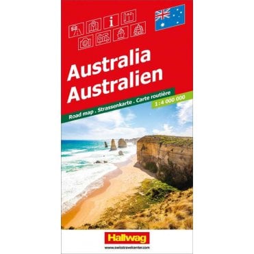 Australia road map with distance table