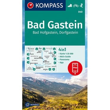 Bad Gastein, Bad Hofgastein, Dorfgastein | Kompass hiking map 040