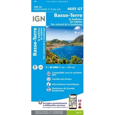 Basse-Terre / La Soufrière / Les Saintes (Guadeloupe) - IGN map 4605 GT