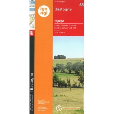 Bastogne - Belgium IGN Topo map 65