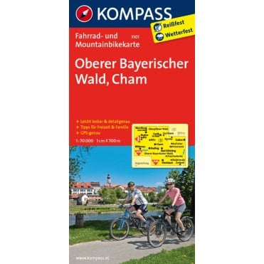Bavarian Forest High, Cham | Kompass cycling map 3101