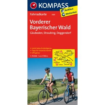 Bavarian Forest, Vorderer, Gauboden | Kompass cycling map 3105