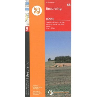 Beauraing - Belgium IGN Topo map 58