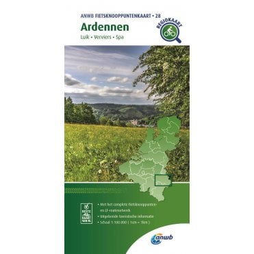 Belgian Ardennes - ANWB Belgium Bicycle Junction Map 28