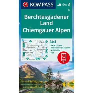 Berchtesgaden, Bavarian Alps | Kompass hiking map 14