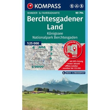 Berchtesgaden, Koenigssee, Berchtesgaden National Park | Kompass hiking map 794