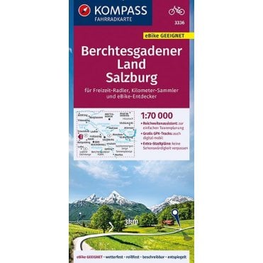 Berchtesgadener Land, Salzburg | Kompass cycling map 3336