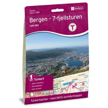 Bergen 7-Mountains Tourist Map: 2429