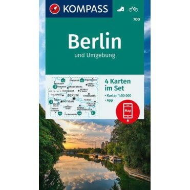 Berlin and the surrounding region (4 map set) | Kompass hiking map 700