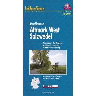 Bikeline Map: Altmark West Salzwedel Cycling Map