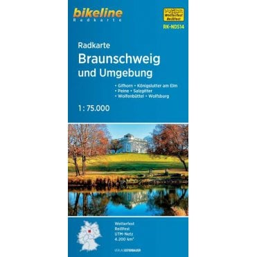 Bikeline Map: Braunschweig and surroundings Cycling Map