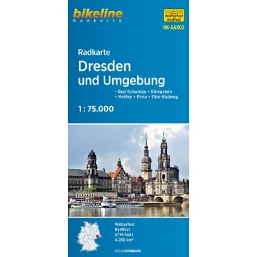 Bikeline Map: Dresden and surroundings Cycling Map