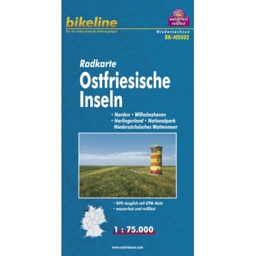 Bikeline Map: East Friesland Islands Cycling Map