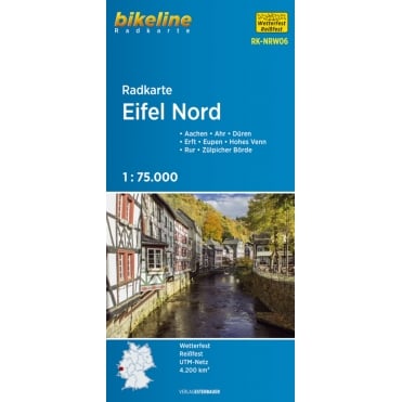 Bikeline Map: Eifel North Cycling Map