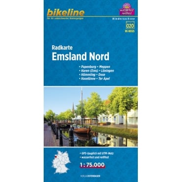 Bikeline Map: Emsland North Cycling Map