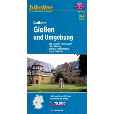 Bikeline Map: Giessen and surroundings Cycling Map