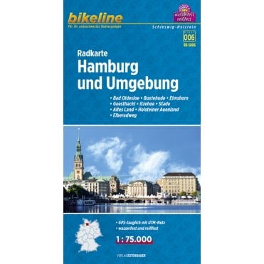 Bikeline Map: Hamburg and surroundings Cycling Map
