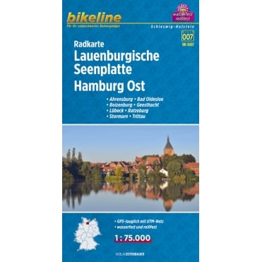 Bikeline Map: Lauenburgische Seenplatte Hamburg East Cycling