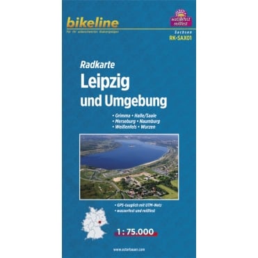 Bikeline Map: Leipzig and surroundings Cycling Map