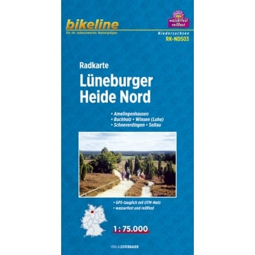 Bikeline Map: Luneburger Heide Nord Cycling Map