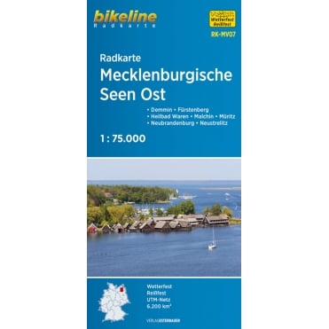 Bikeline Map: Mecklenburgische Seen East Cycling Map
