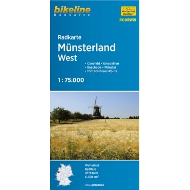 Bikeline Map: Munsterland West Cycling Map