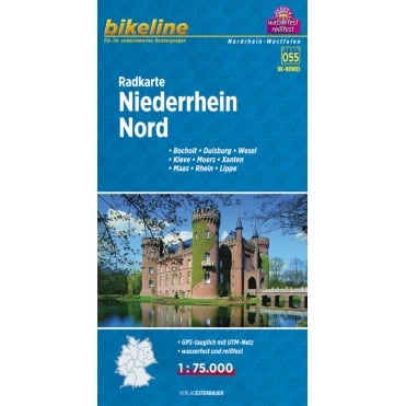 Bikeline Map: Niederrhein North Cycling Map