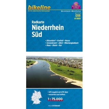 Bikeline Map: Niederrhein South Cycling Map