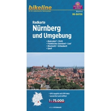 Bikeline Map: Nurnberg and surroundings Cycling Map
