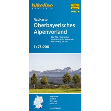 Bikeline Map: Oberbayerisches Alpenvorland Cycling Map