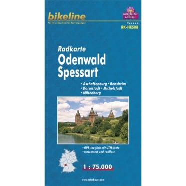 Bikeline Map: Odenwald / Spessart Cycling Map