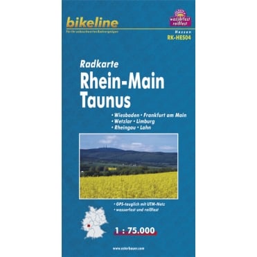 Bikeline Map: Rhein - Main / Taunus Cycling Map