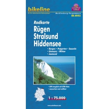 Bikeline Map: Rugen / Stralsund / Hiddensee Cycling Map