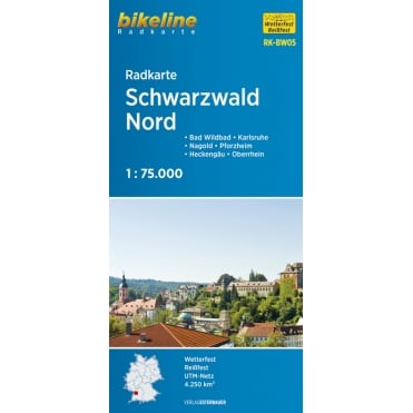 Bikeline Map: Schwarzwald North Cycling Map