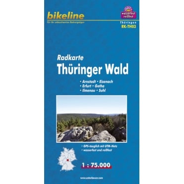 Bikeline Map: Thuringer Wald Cycling Map