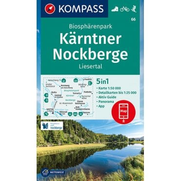 Biospharenpark Carinthian Nock, Liesertal | Kompass hiking map 66