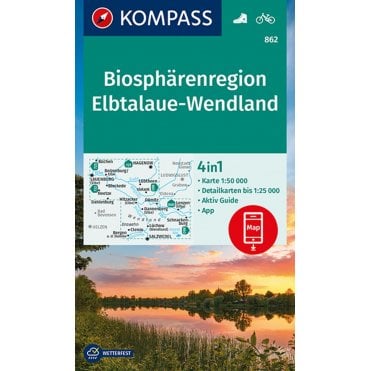 Biosphere Region Elbtalaue-Wendland | Kompass hiking map 862