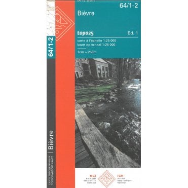 Bièvre - Belgium IGN Topo map 64/1-2
