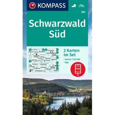 Black Forest (South - 2 map set) | Kompass hiking map 887