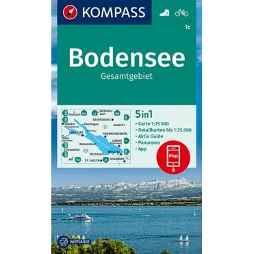Bodensee total area | Kompass hiking map 1c