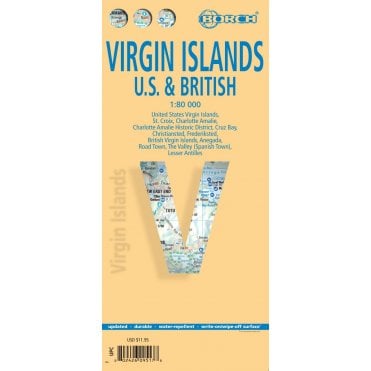 Virgin Islands Road Map (US & British)